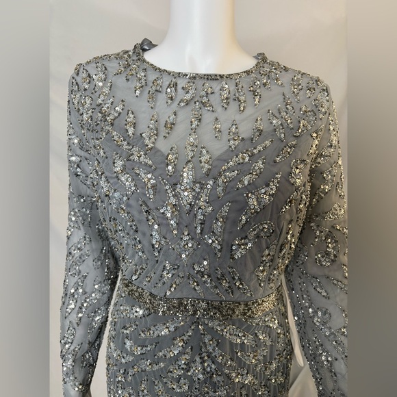 Mac Duggal 5521 Platinum Sequin Cocktail Dress – Size 14 (NWT) - Picture 13 of 13